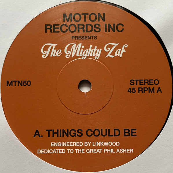 The Mighty Zaf : Things Could Be (12")