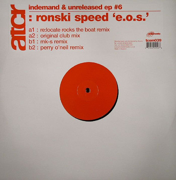 Ronski Speed : Indemand & Unreleased EP #6 (12", EP, W/Lbl)