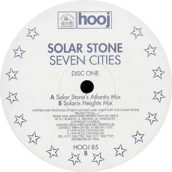 Solar Stone* : Seven Cities (12", Promo, One)