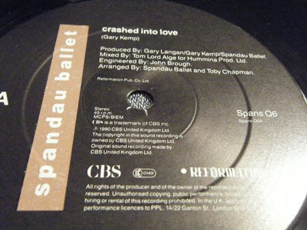 Spandau Ballet : Crashed Into Love (12", Gat)