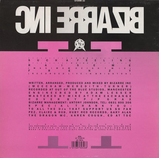 Bizarre Inc : Such A Feeling (12")