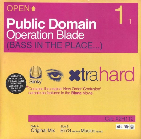 Public Domain : Operation Blade (Bass In The Place...) (12")