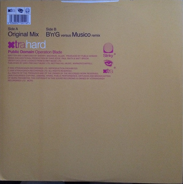 Public Domain : Operation Blade (Bass In The Place...) (12")