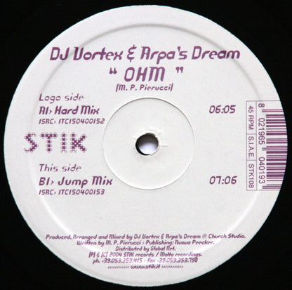 DJ Vortex & Arpa's Dream : Ohm (12")