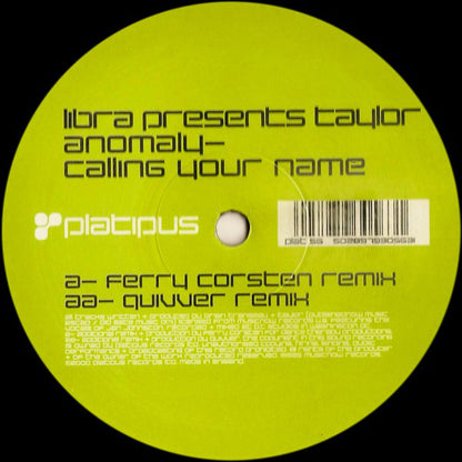 Libra Presents Taylor : Anomaly - Calling Your Name (12")