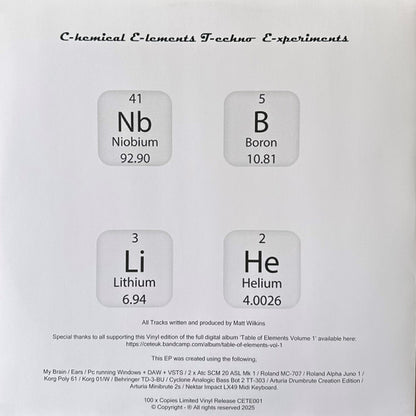 Cete : Table Of Elements Vol. 1 (12", EP)