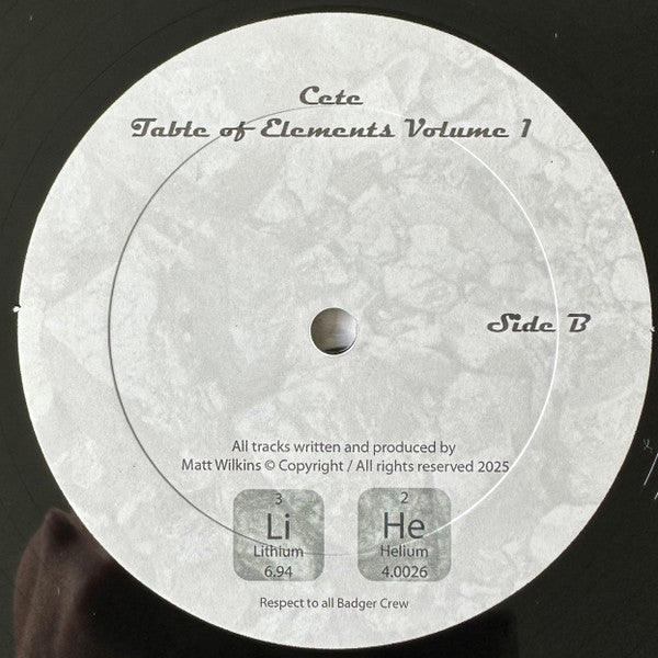 Cete : Table Of Elements Vol. 1 (12", EP)