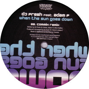 DJ Fresh* Feat. Adam F : When The Sun Goes Down (12")