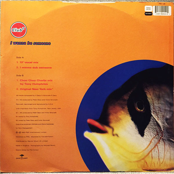 Club Z : I Wanna Be Someone (12")