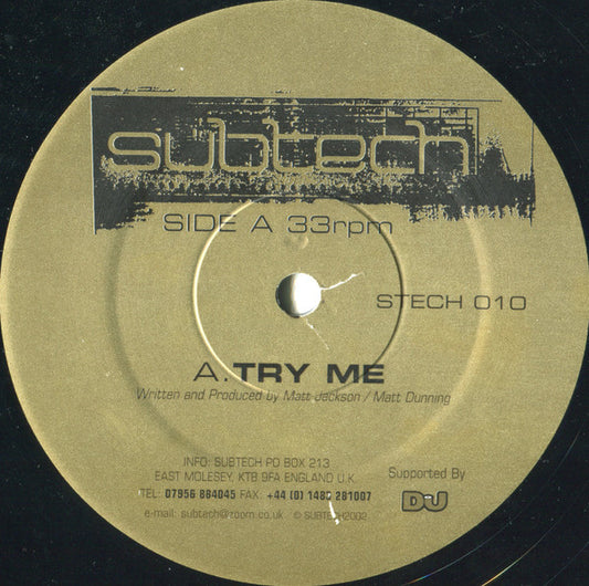 Subtech : Try Me / Piano Heaven (12")