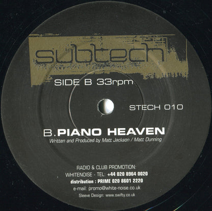 Subtech : Try Me / Piano Heaven (12")
