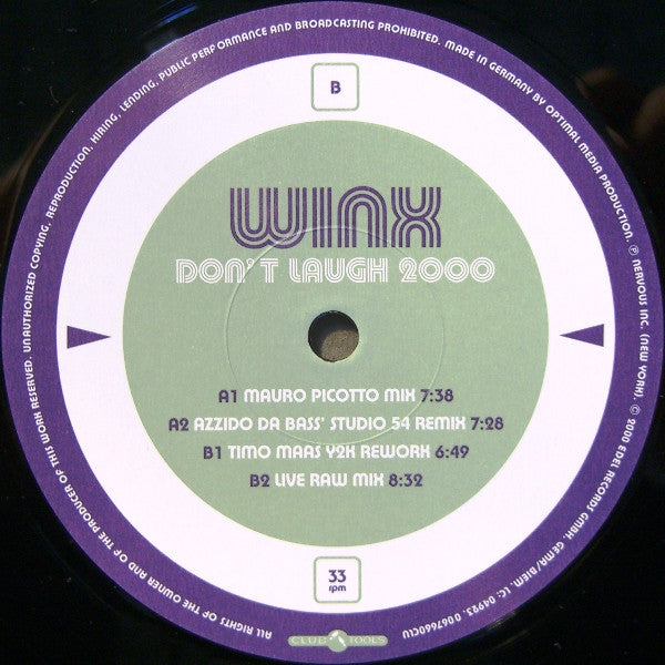 Josh Wink : Don't Laugh 2000 (12")