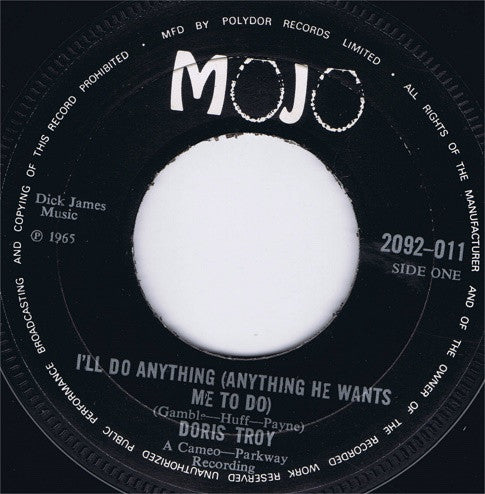 Doris Troy : I'll Do Anything (Anything He Wants Me To Do) (7", Single, RE, Lar)