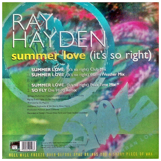 Ray Hayden : Summer Love (It's So Right) (12")