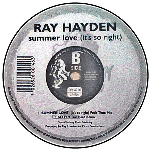 Ray Hayden : Summer Love (It's So Right) (12")