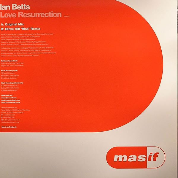 Ian Betts : Love Resurrection (12")