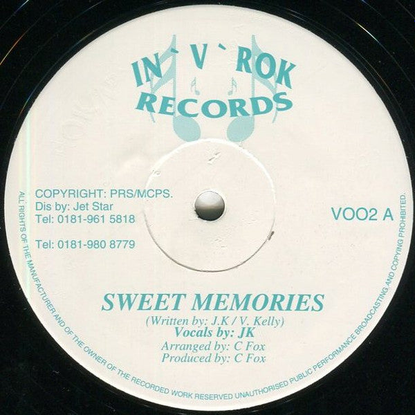 JK : Sweet Memories / Wipe Your Tears (12")