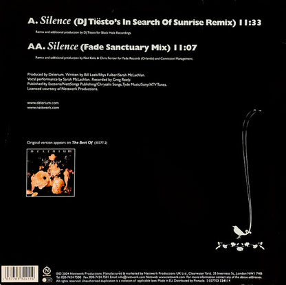 Delerium Featuring Sarah McLachlan : Silence 2004 (Remixes By DJ Tiësto And Fade) (12")