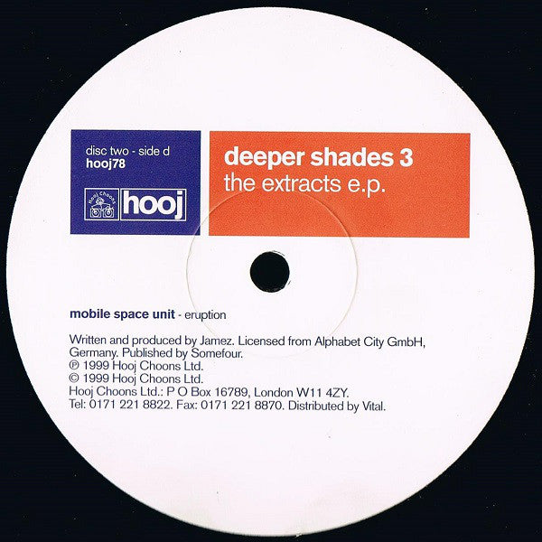 Various : Deeper Shades 3 - The Extracts E.P. (2x12", EP)