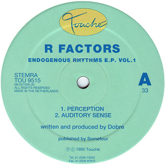 R Factors : Endogenous Rhythms E.P. Vol. 1 (12", EP)