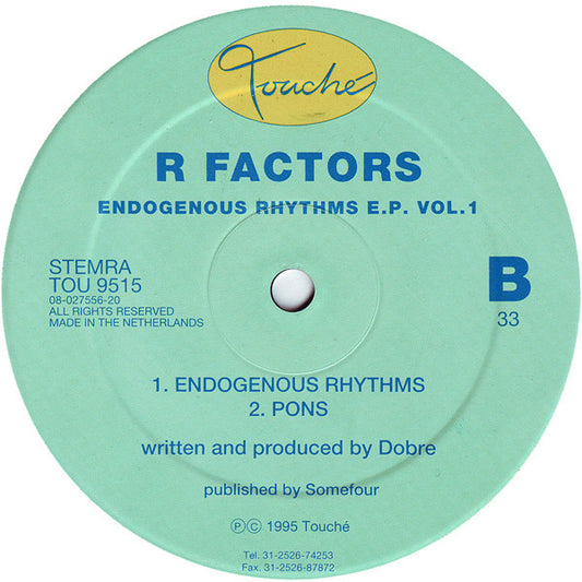 R Factors : Endogenous Rhythms E.P. Vol. 1 (12", EP)