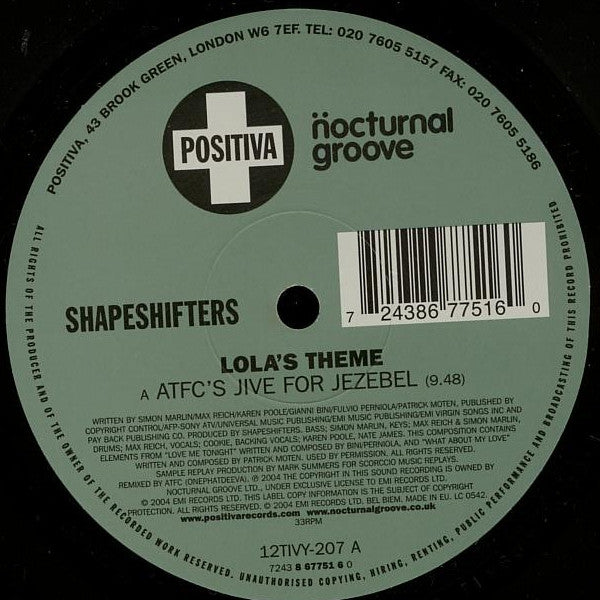 Shapeshifters : Lola's Theme (12")