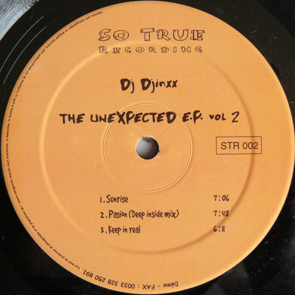 DJ DJinxx* : The Unexpected E.P. Vol 2 (12", EP)