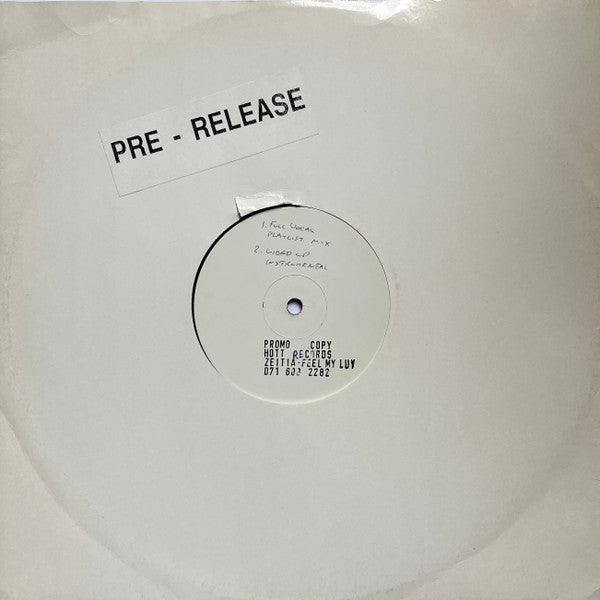 Zeitia* : Feel My Luv (12", Promo, W/Lbl)
