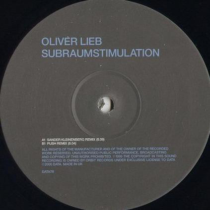 Oliver Lieb : Subraumstimulation (Remixes) (12")