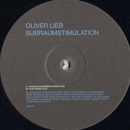 Oliver Lieb : Subraumstimulation (Remixes) (12")
