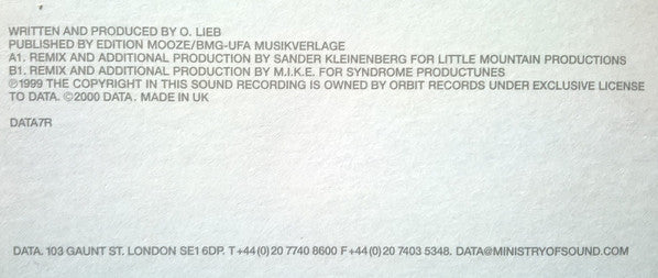 Oliver Lieb : Subraumstimulation (Remixes) (12")