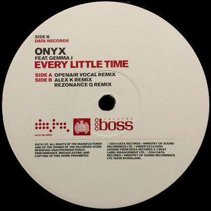 Onyx (2) Feat. Gemma J : Every Little Time (12")