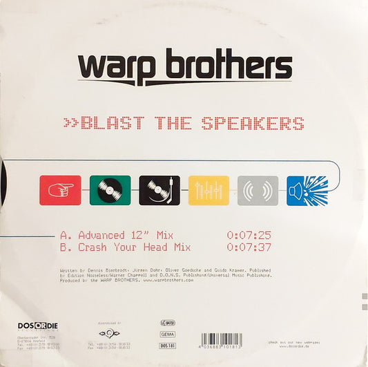 Warp Brothers : Blast The Speakers (12")