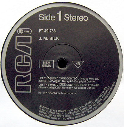 JM Silk* : Let The Music Take Control (House Mix) (12", Maxi)