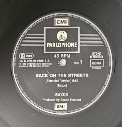 Saxon : Back On The Streets (Extended Version) (12", Maxi)