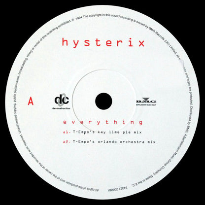 Hysterix : Everything (12")