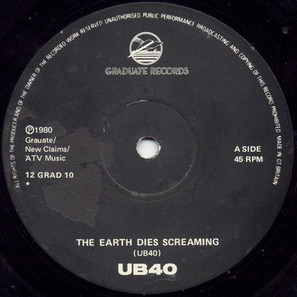UB40 : The Earth Dies Screaming / Dream A Lie (12", Single)