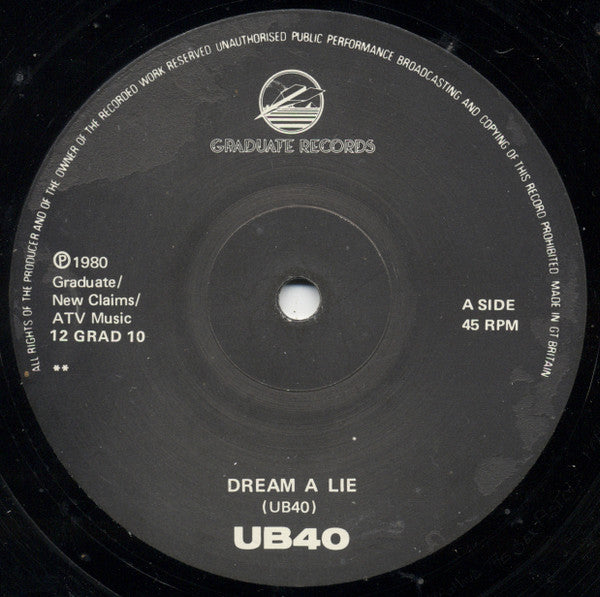UB40 : The Earth Dies Screaming / Dream A Lie (12", Single)