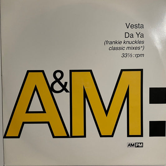 Vesta Williams : Do Ya (Frankie Knuckles Classic Mixes) (12")