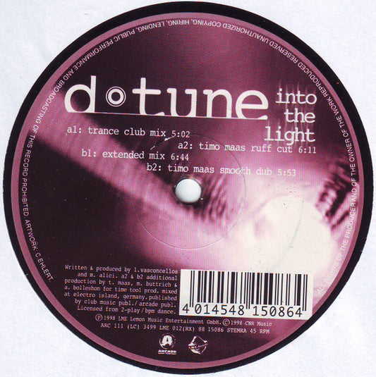D-Tune (3) : Into The Light (12")