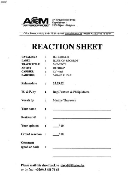 DJ Philip : Moments (12", Promo, W/Lbl)