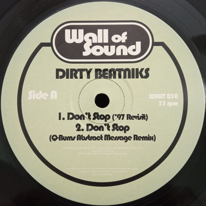 Dirty Beatniks : Don't Stop EP (12", EP)