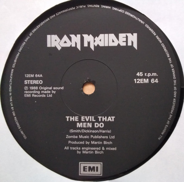 Iron Maiden : The Evil That Men Do (12", Single)