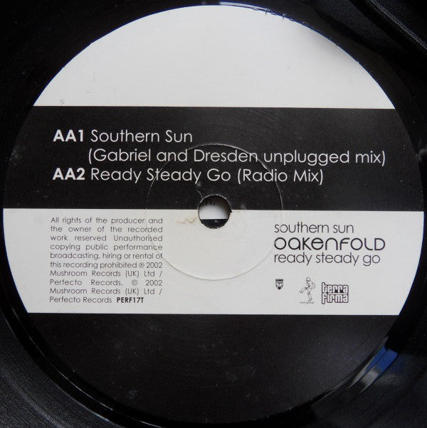 Oakenfold* : Southern Sun / Ready Steady Go (12")
