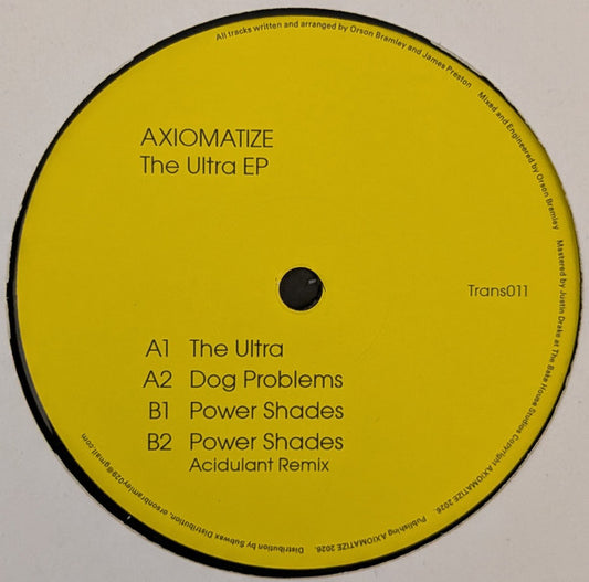 Axiomatize : The Ultra EP (12", EP)