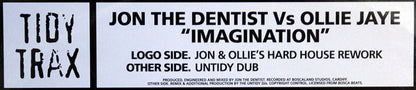 Jon The Dentist Vs Ollie Jaye* : Imagination (12", One)