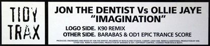 Jon The Dentist Vs Ollie Jaye* : Imagination (12", Two)