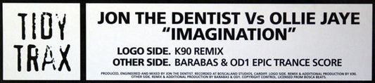 Jon The Dentist Vs Ollie Jaye* : Imagination (12", Two)