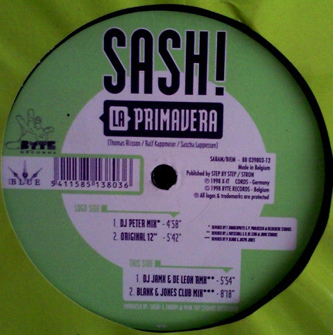 Sash! : La Primavera (12")