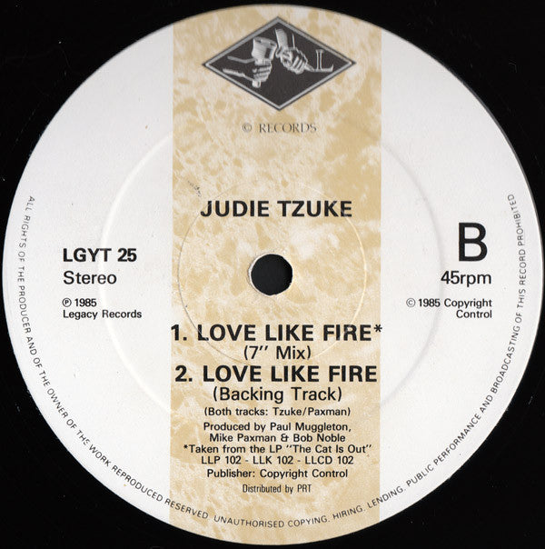 Judie Tzuke : Love Like Fire (12", Single)
